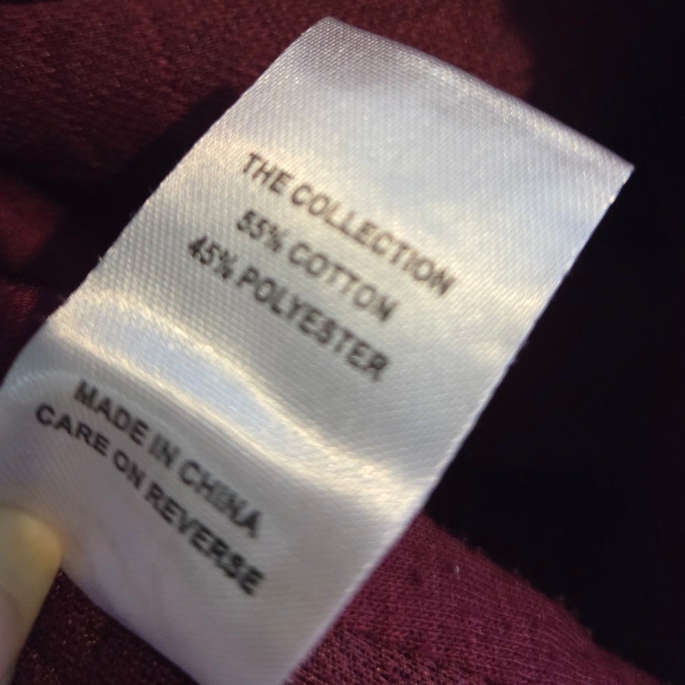 Roma Concept Quilted Shawl Collar Vest Burgundy‎ Open Front Women's Size L - Picture 9 of 9